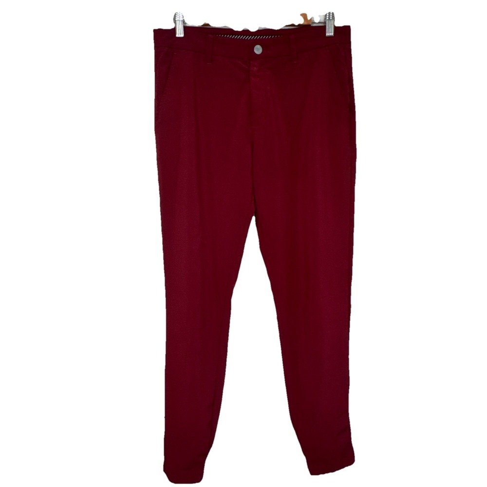 Primo Men's Maroon Golf Jogger Ankle Zip Pants Size 32